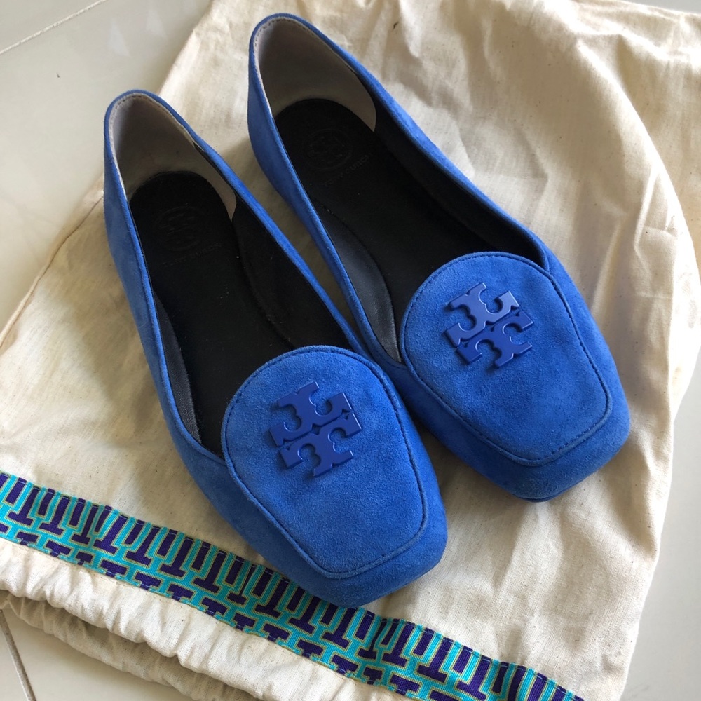 Tory Burch Blue Suede Loafers / Flats